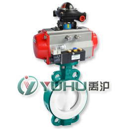 D671F46氣動(dòng)襯氟蝶閥 （對(duì)夾式） 