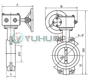D371F四氟密封蝶閥 (蝸輪傳動) D371F四氟密封蝶閥 (蝸輪傳動)
