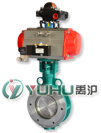 D973H氣動硬密封對夾蝶閥