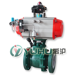 Q641F46氣動襯氟球閥