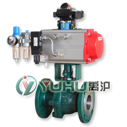 氣動切斷球閥（單作用氣缸、三聯(lián)件）