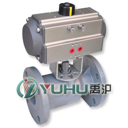 氣動(dòng)塑料球閥（法蘭連接）